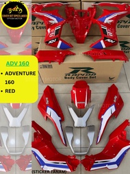 RAPIDO Cover Set HONDA Adv Adv160 Adventure 160 Red Body Cover Coverset Sticker Tanam Stripe Tanam