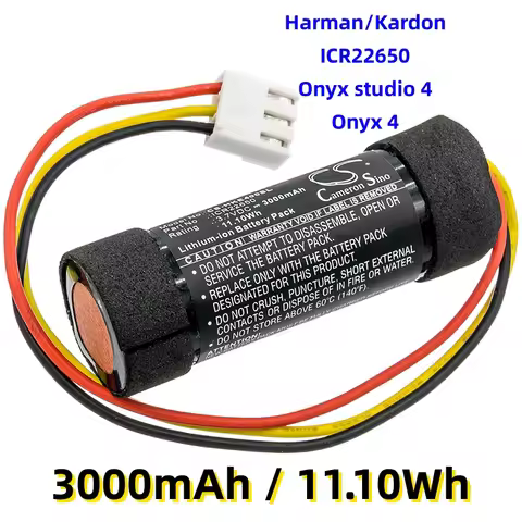 Replacement Battery for Harman/Kardon:ICR22650,Onyx studio 4,Onyx 4-Speaker 3000mAh