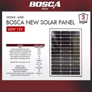 BOSCA NEW Monocrystalline Solar Panel 5 YEAR WARRANTY MONO 60W 12V Solar module solar cell panel 156