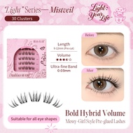 [Super Natural] Lightweight Glue-free Lashes No Glue Need Light Series Self-adhesive Cluster Lashes