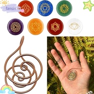 FANSIN Spiral Palm Ring, Adjustable Jewelry Accessories Copper Palm Ring,  Handmade Reiki Energy Spi