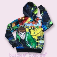 Boy's Sweater Thin Coat Light Jacket Real Copyright Work Ben 10 With A Hat 3-10 Years Old 4 Sizes.