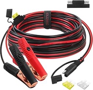 CUZEC 14FT/4.27m 14AWG 20A Battery Alligator Clip to SAE Connector/12V SAE Quick Release Adapter to 