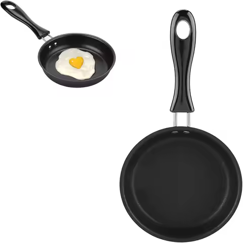 Mini Frying Pan Nonstick Small Frying Pan 12cm Portable Camping Cooking Omelet Pan for Gas Stove Ind