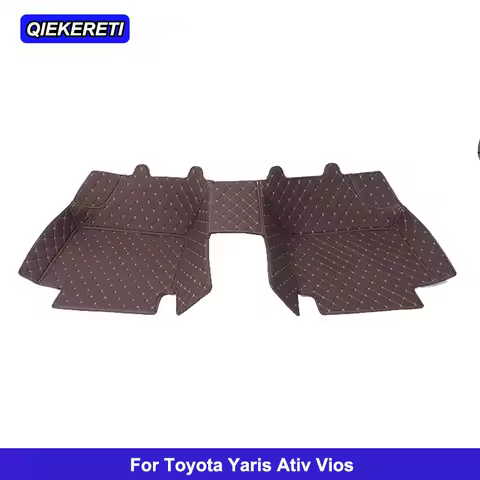 Custom Car Floor Mats For Toyota Yaris Ativ Vios Auto Carpets Foot Coche Accessorie