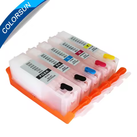 5PCS PGI-550 CLI-551 Refillable ink Cartridge For CANON MG5450 MG5550 MG6450 ip7250 MX925 MX725 IX68