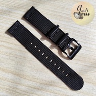 Nato Ribbed Nylon Watch Strap 2 Pcs Style Black Pvd Buckle