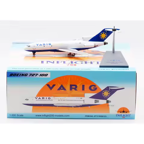 IF721RG0123 Alloy Collectible Plane Gift INFLIGHT 1:200 VARIG AIRLINES Boeing B727-100 Diecast Aircr