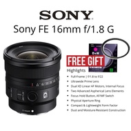 SONY FE 16MM F/1.8G LENS FULL FRAME ULTRAWIDE PRIME LENS DUAL XD LINEAR AF MOTOR G LENS SONY 16MM F/