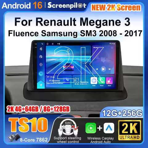 Android16 For Renault Megane 3 Fluence Samsung Sm3 2008 - 2014 Car Stereo Radio Multimedia Player Gp