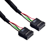 USB 2.0 9 Pin Male to Female Adapter Extension Cable USB2.0 9Pin M/F Multiplier Extension Cord Wire 