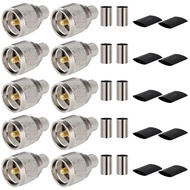 PL-259 Male Crimp Connector Adapter,UHF SO239 Crimp Coax Connector for LMR400/KMR400/RG8/RG8U/RG213 