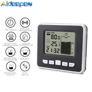 Aideepen FT002มัลติฟังก์ชั่อัลตราโซนิกอิเล็กทรอนิกส์ถังน้ำมาตรวัดระดับที่มีการแสดงอุณหภูมิในร่มนาฬิก