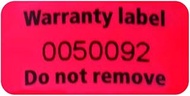 Holomarks Small 500 pcs Red Tamper Evident Warranty Labels Security Stickers Low Residue 0.787 x 0.3