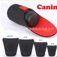 SLR Camera Red Black Dual-Use Lens Bag Thickened Shockproof Lens Barrel Lens Bag Front Black Back Re