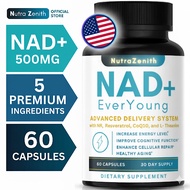 Nutra Zenith NAD+ Supplement with Nicotinamide Riboside (NMN Alternative), CoQ10 & Resveratrol – 60 