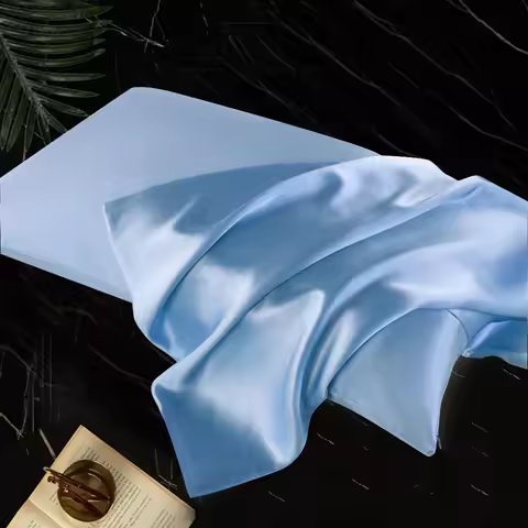 100% Double-sided Pure Silk Pillowcase 16MM 6A Grade Natural Mulberry Silk Pillow Case with Hidden Z