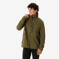 QUECHUA Men’s waterproof hiking jacket, MH500 Light V - Green