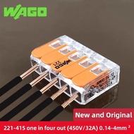 10pcspcs Original WAGO Quick Wiring terminal 221-412 221-413 221-415 0.14-4mm²/AWG24-12 2/3/5 holes 