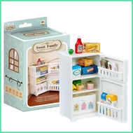Mini Fridge Toy Dollhouse Refrigerator Toy with Mini Food Toys Dollhouse Fridge Portable Fridge Pretend Play openalmy