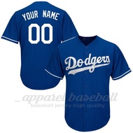 Dodgers Blue Baseball Jersey, can be customized name