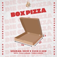Cardboard Pizza Box/ - Die Cut Size 33cm x 33cm x 3cm
