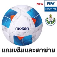 / Tis Certified./MOLTEN Football Competition Stitched Leather Size 5 PU F5N3555K Needle + Net