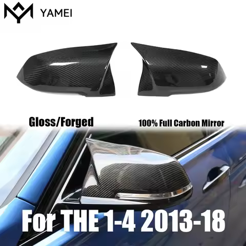 AN M look For BMW 2014-18 1 2 3 4 Series Dry Full Carbon Fiber Forged Replace Mirror Cover F20 F22 F