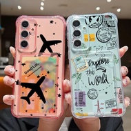 Travel Map Pattern TPU Case  For Xiaomi Poco X7 X6 M6 F6 X5 Pro M5S C75 C65 C40 X3 Pro NFC Card Bag 