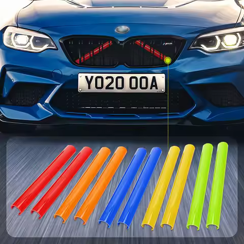 2PCS Kidney Grille V-Brace M-Sport Grille Trim Kit - V Brace Bar For BMW F20 F21 F22 F23 F30 F31 F32
