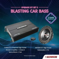 (BUNDLE) KENNON 1 CHANNEL AMP VX800.1D + CLASS D MONOBLOCK + KENNON 12'' HIGH POWER SUBWOOFER MX12DD