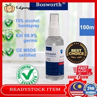 🔥FAST SELLING Hand Sanitizer 100 ml Liquid 75% Sterile Alcohol Spray Disinfectant Portable Rinse Free School Office Raya