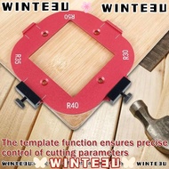 WINTE3U 1/2pcs R10-R50 Radius Jig, 4 in 1 Aluminum Alloy Round Corner Positioning Mold, Portable Reu