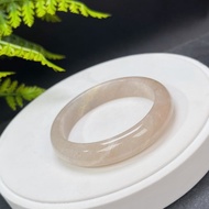 日月同輝手鐲 57MM 藍光星光貓眼 月光石共生太陽石手環 優雅氣質