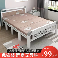 Foldable Bed Single Single Lunch Break Wooden Simple Bed without Installation and Easy Storage Promotion Style