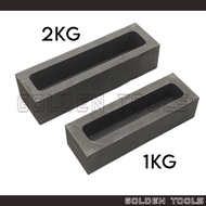 1 Kg / 2 Kg Graphite Ingot Mould Acuan Tuang Emas Perak Crucible Metal Casting for Gold Bar Mould Me