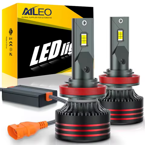 AILEO 2Pcs H11 LED Lights Bulb 260W 120000LM H8 H9 Headlight Design Wireless 6500K For Car Lamps CSP