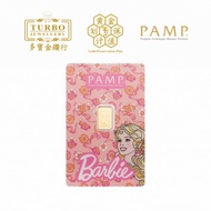TURBO [1GM] PAMP Iconic BarbieTM Gold Bar 9999Gold