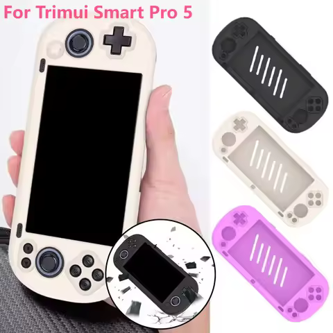 For Trimui Smart Pro 5 Inch Game Console Silicone Case Drop-proof Shockproof Protective Cover For Tr