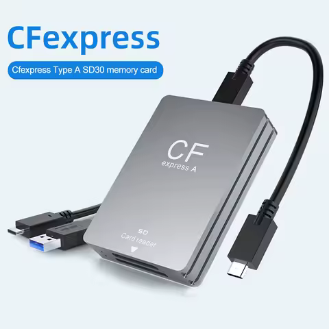 2 in 1 CFexpress Type A SD Card Reader Memory Card Reader Dual-Slot CFexpress Reader Support for And