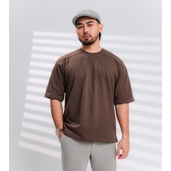 Kozy 280gsm Oversized T-shirt Cotton-Polyester-Spandex Unisex Lelaki Perempuan