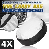 4PCS 13-19/16-20 Inch Car Spare Tire Cover Case Polyester Auto Wheel Tires Storage Bags Vehicle Tyre Dust-proof Protecto