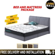 Living Mall Fanny Fabric Divan Bed In 4 Colors With 10" Orthocoil Ashford Euro-Top Mattress Package