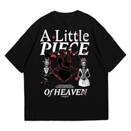 Kaos A Little Piece Of Heaven Oversize Cotton Combed Unise Cotton Unisex Adjustable Soft and Comfort