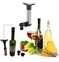 2016 Hot Sale Wine Saver Keeper Vacuum Pump Bottle Sealers Cool Drink Preserver With 2 Rubber Stoppe