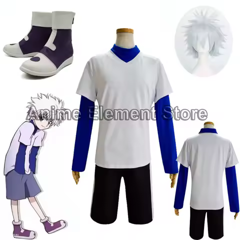 Hunter X Hunter Cosplay Killua Zoldyck Cosplay Costume Men Women Halloween Outfits Suit Anime cospla