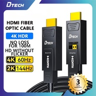DTech Fiber Optic HDMI Cable 4K 60Hz 444 422 420 Chroma Subsampling 18Gbps High Speed with Dual Micr