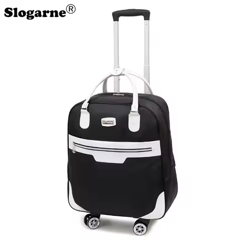 Women Waterproof Travel Duffels Men Business Trip Bag Oxford Suitcase Students Rolling School Bag Ne