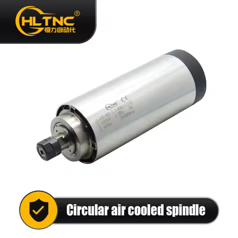 GDZ-65F-1.5 Round Air Cooled Spindle 1.5KW 110V 220V 5A 24000RPM 400Hz Diameter 65mm For Engraving M