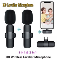 K9 Lavalier Microphone Type C Wireless for Audio Video Recording Video Blog Interview